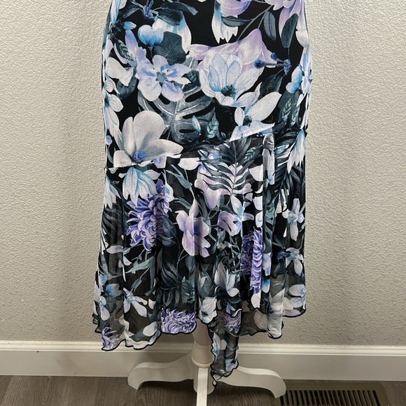 Connected Apparel Whimsigoth Floral 90's Fairycore Y2K Flowy Midi Dress Size 6 - Picture 3 of 7